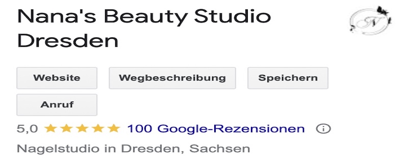 Đánh giá của Google về Nana's Beauty Studio Dresden